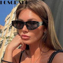 Load image into Gallery viewer, Brand Designer Rectangle Sunglasses Women Vintage Square Punk Sun Glasses Men Black Shades Retro Eyewear Eyeglasses UV400
