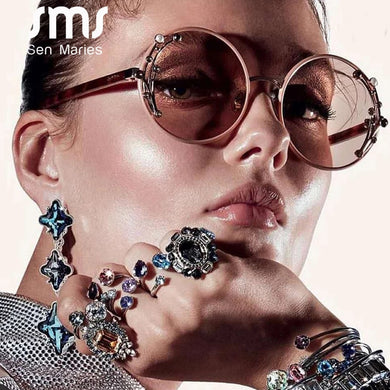 Brand Designer Round Sunglasses Women 2023 Vintage Black Oval Retro Sun Glasses Female Eyeglasses UV400 Oculos