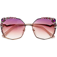 Load image into Gallery viewer, Luxury Brand Designer Sunglasses High Quality Rhinestone Sun Glasses Big Diamond Bling Eyeglasses Fashion Shades for Women