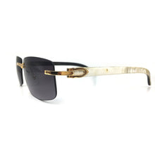 Load image into Gallery viewer, Luxury Brand Designer Sunglasses Men Carter Glasses Wood Frames White Black Buffalo Horn Sunglass Fashion Buffs Wooden Eyewear