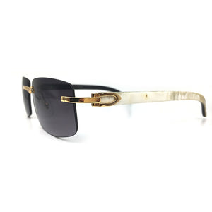 Luxury Brand Designer Sunglasses Men Carter Glasses Wood Frames White Black Buffalo Horn Sunglass Fashion Buffs Wooden Eyewear
