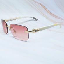 Load image into Gallery viewer, Luxury Brand Designer Sunglasses Men Carter Glasses Wood Frames White Black Buffalo Horn Sunglass Fashion Buffs Wooden Eyewear