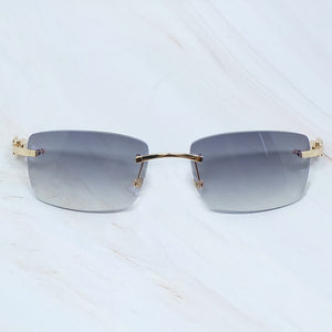 Luxury Brand Designer Sunglasses Men Carter Glasses Wood Frames White Black Buffalo Horn Sunglass Fashion Buffs Wooden Eyewear