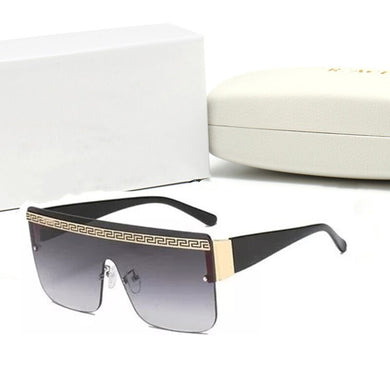 Brand Logo Sunglass For Men Medusa Design Conjoined Square Gradient Lens 2023 Mental Sunglasses Eyewear UV400