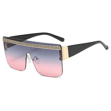 Load image into Gallery viewer, Brand Logo Sunglass For Men Medusa Design Conjoined Square Gradient Lens 2023 Mental Sunglasses Eyewear UV400