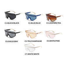 Load image into Gallery viewer, Brand Oversized Onepiece Shield Shades For Women Semi-Rimless   Designer Men Sunglasses