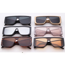 Load image into Gallery viewer, Brand Oversized Shield sunglasses for men square big frame sun glasses women 2023 windproof Cool Black Shield Eyewear
