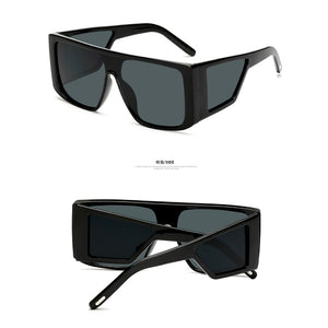 Brand Oversized Shield sunglasses for men square big frame sun glasses women 2023 windproof Cool Black Shield Eyewear