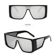 Load image into Gallery viewer, Brand Oversized Shield sunglasses for men square big frame sun glasses women 2023 windproof Cool Black Shield Eyewear