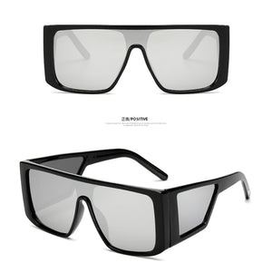 Brand Oversized Shield sunglasses for men square big frame sun glasses women 2023 windproof Cool Black Shield Eyewear
