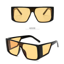 Load image into Gallery viewer, Brand Oversized Shield sunglasses for men square big frame sun glasses women 2023 windproof Cool Black Shield Eyewear