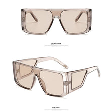 Load image into Gallery viewer, Brand Oversized Shield sunglasses for men square big frame sun glasses women 2023 windproof Cool Black Shield Eyewear