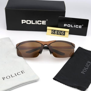 Brand POLICE Men's Brand Designer Pilot Sunglasses Outdoor Cycling Men Driving Polarized Glasses UV400 Sun Glass 6806