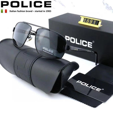 Brand POLICE Polarized Sunglasses Men Driving Sun Glasses Square Full Frames Men Brand Designer 1891-2