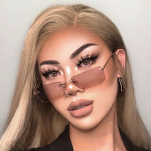 Load image into Gallery viewer, Rectangle Ladies Sunglasses Women 2022 Rimless Square Polarized Sun Glasses For Ladies Zonnebril Dames Vrouwen Bril