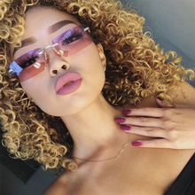 Load image into Gallery viewer, Rectangle Ladies Sunglasses Women 2022 Rimless Square Polarized Sun Glasses For Ladies Zonnebril Dames Vrouwen Bril