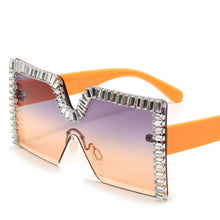 Load image into Gallery viewer, Brand Rhinestone Sunglasses 2023 Women Square Rimless Diamond Sun Glases Female Flat Top Eyewear Eyeglasses UV400