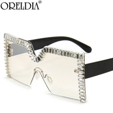 Load image into Gallery viewer, Brand Rhinestone Sunglasses 2023 Women Square Rimless Diamond Sun Glases Female Flat Top Eyewear Eyeglasses UV400