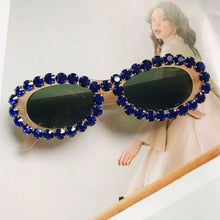 Load image into Gallery viewer, Brand Rhinestone Sunglasses Women Men Wrap Diamond Glasses Shades Eyewear Female Big Frames Eyeglasses UV400
