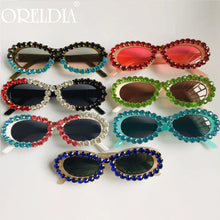Load image into Gallery viewer, Brand Rhinestone Sunglasses Women Men Wrap Diamond Glasses Shades Eyewear Female Big Frames Eyeglasses UV400