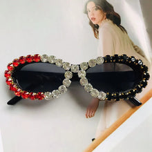Load image into Gallery viewer, Brand Rhinestone Sunglasses Women Men Wrap Diamond Glasses Shades Eyewear Female Big Frames Eyeglasses UV400