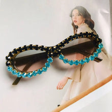 Load image into Gallery viewer, Brand Rhinestone Sunglasses Women Men Wrap Diamond Glasses Shades Eyewear Female Big Frames Eyeglasses UV400