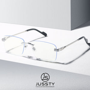 Brand Rimless Glasses Frame Men Optical Myopia Eyeglasses Frame Male Custom High Quality Prescription Spectacles Frame
