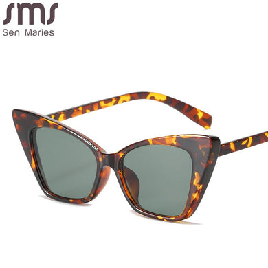 Brand Small Rectangle Sunglasses Women 2023 Grey Pink Shades Women 90s Vintage Steampunk Cat Eye Sunglasses Unisex UV400