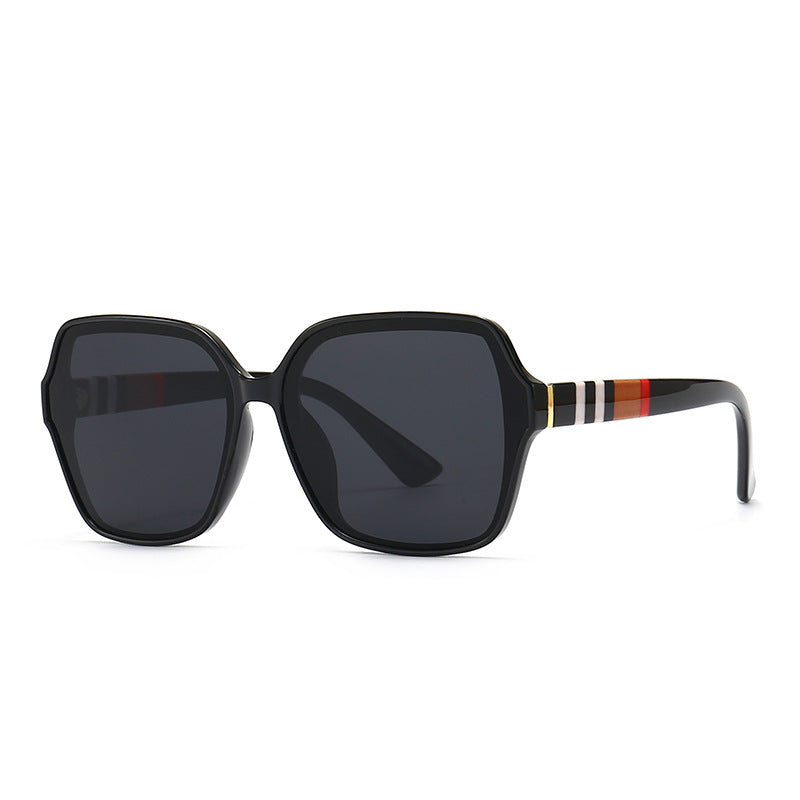 Brand Square Sunglasses 2023 Women Men Stripe Sun Glasses Black Brown Eyewear Female Shades Eyeglasses UV400