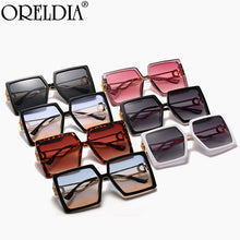 Load image into Gallery viewer, Brand Square Sunglasses Women Men Oversized Sun Glasses Shades Eyewear Lady Gradient Eyeglasses UV400 Oculos