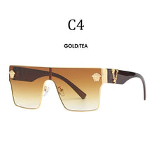 Load image into Gallery viewer, Brand Sunglass for Men Designer Conjoined square Gradient lens Brand 2022 Mental Sunglasses Glasses  Glasses 10086