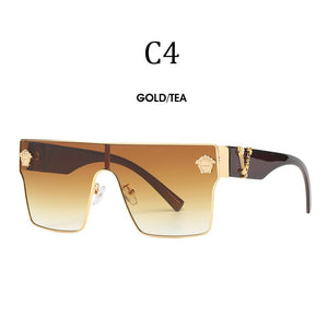 Brand Sunglass for Men Designer Conjoined square Gradient lens Brand 2022 Mental Sunglasses Glasses  Glasses 10086