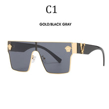 Load image into Gallery viewer, Brand Sunglass for Men Designer Conjoined square Gradient lens Brand 2022 Mental Sunglasses Glasses  Glasses 10086