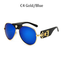 Load image into Gallery viewer, Brand Sunglass for Men Designer Conjoined square Gradient lens Brand 2022 Mental Sunglasses Glasses  Glasses 10086