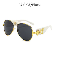 Load image into Gallery viewer, Brand Sunglass for Men Designer Conjoined square Gradient lens Brand 2022 Mental Sunglasses Glasses  Glasses 10086