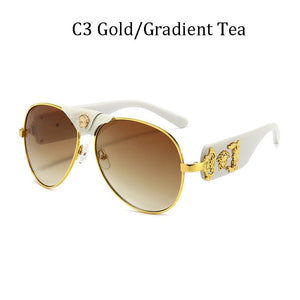 Brand Sunglass for Men Designer Conjoined square Gradient lens Brand 2022 Mental Sunglasses Glasses  Glasses 10086