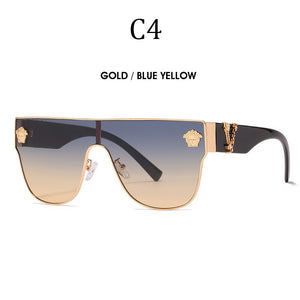 Brand Sunglass for Men Designer Conjoined square Gradient lens Brand 2022 Mental Sunglasses Glasses  Glasses 10086