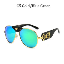 Load image into Gallery viewer, Brand Sunglass for Men Designer Conjoined square Gradient lens Brand 2022 Mental Sunglasses Glasses  Glasses 10086