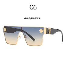 Load image into Gallery viewer, Brand Sunglass for Men Designer Conjoined square Gradient lens Brand 2022 Mental Sunglasses Glasses  Glasses 10086