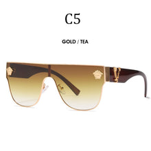 Load image into Gallery viewer, Brand Sunglass for Men Designer Conjoined square Gradient lens Brand 2022 Mental Sunglasses Glasses  Glasses 10086