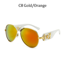Load image into Gallery viewer, Brand Sunglass for Men Designer Conjoined square Gradient lens Brand 2022 Mental Sunglasses Glasses  Glasses 10086