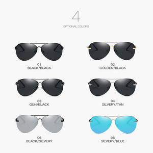 Brand Sunglasses Men Polarized Driving Coating Glasses Metal Rimless Sun glasses For Men Gafas De Sol Hombre