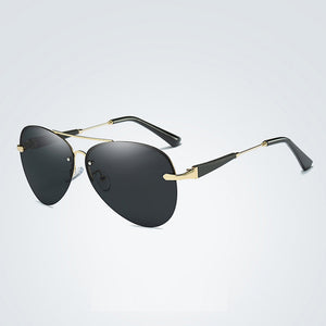Brand Sunglasses Men Polarized Driving Coating Glasses Metal Rimless Sun glasses For Men Gafas De Sol Hombre