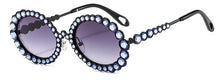 Load image into Gallery viewer, Brand Women Rhinestone Transparent Glasses 90s Retro Round Clear Len Sunglasses Men Glimmering Metal Oval Crystal Eyewear