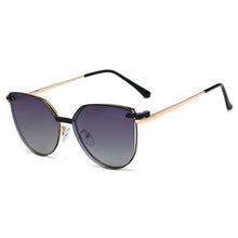 Load image into Gallery viewer, Cat Eye Metal Decorative Glasses With Magnet Clip Optical Prescription Eyeglasses Frame Brand Female Sunglasses Polarized