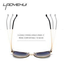 Load image into Gallery viewer, Cat Eye Metal Decorative Glasses With Magnet Clip Optical Prescription Eyeglasses Frame Brand Female Sunglasses Polarized