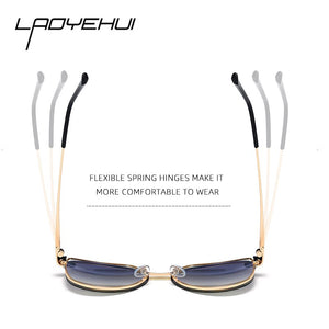 Cat Eye Metal Decorative Glasses With Magnet Clip Optical Prescription Eyeglasses Frame Brand Female Sunglasses Polarized
