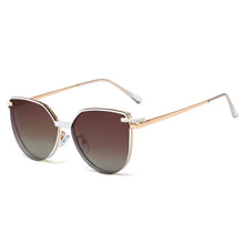 Load image into Gallery viewer, Cat Eye Metal Decorative Glasses With Magnet Clip Optical Prescription Eyeglasses Frame Brand Female Sunglasses Polarized