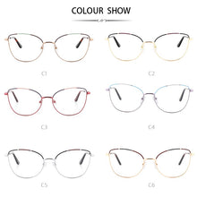 Load image into Gallery viewer, Cat Eye Optical Prescription Glasses Frame For Women Spectacles Frames For Ladies Fake Decorative Eyewear Female Eyeglass