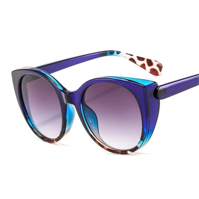 Cat Eye Sunglasses Women 2023 Oversized Gradient Glasses Retro Blue Leopard Shades lunette de soleil femme